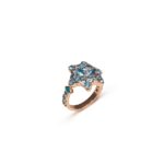 Hypnotic Ring blue topaze, marquise
