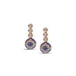 Hypnotic boule earrings blue Sapphire diamonds